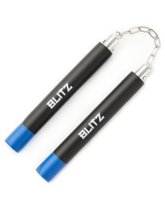 Blitz Black / Blue Foam Safety Ball Bearing Nunchaku : BLI294