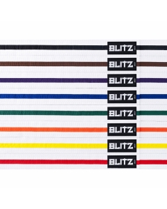 Blitz White Belt / Colour Stripe